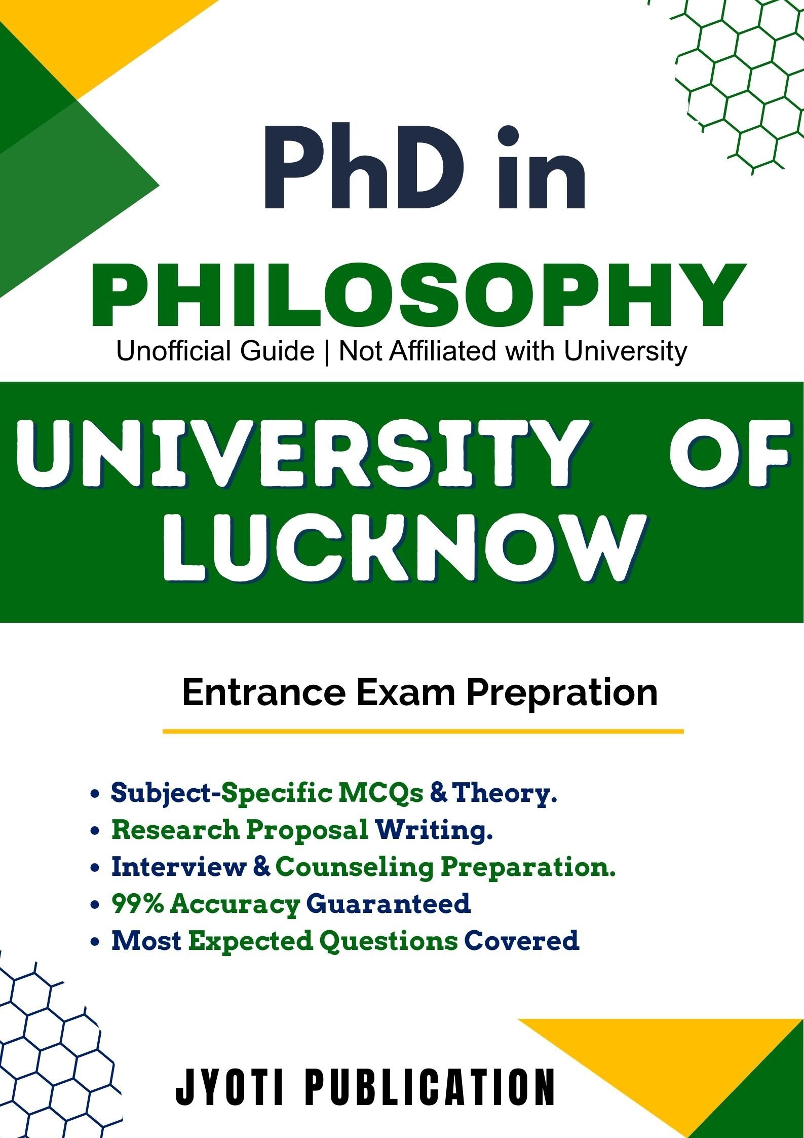 University of LuckNow PhD in Philosophy Entrance Exam