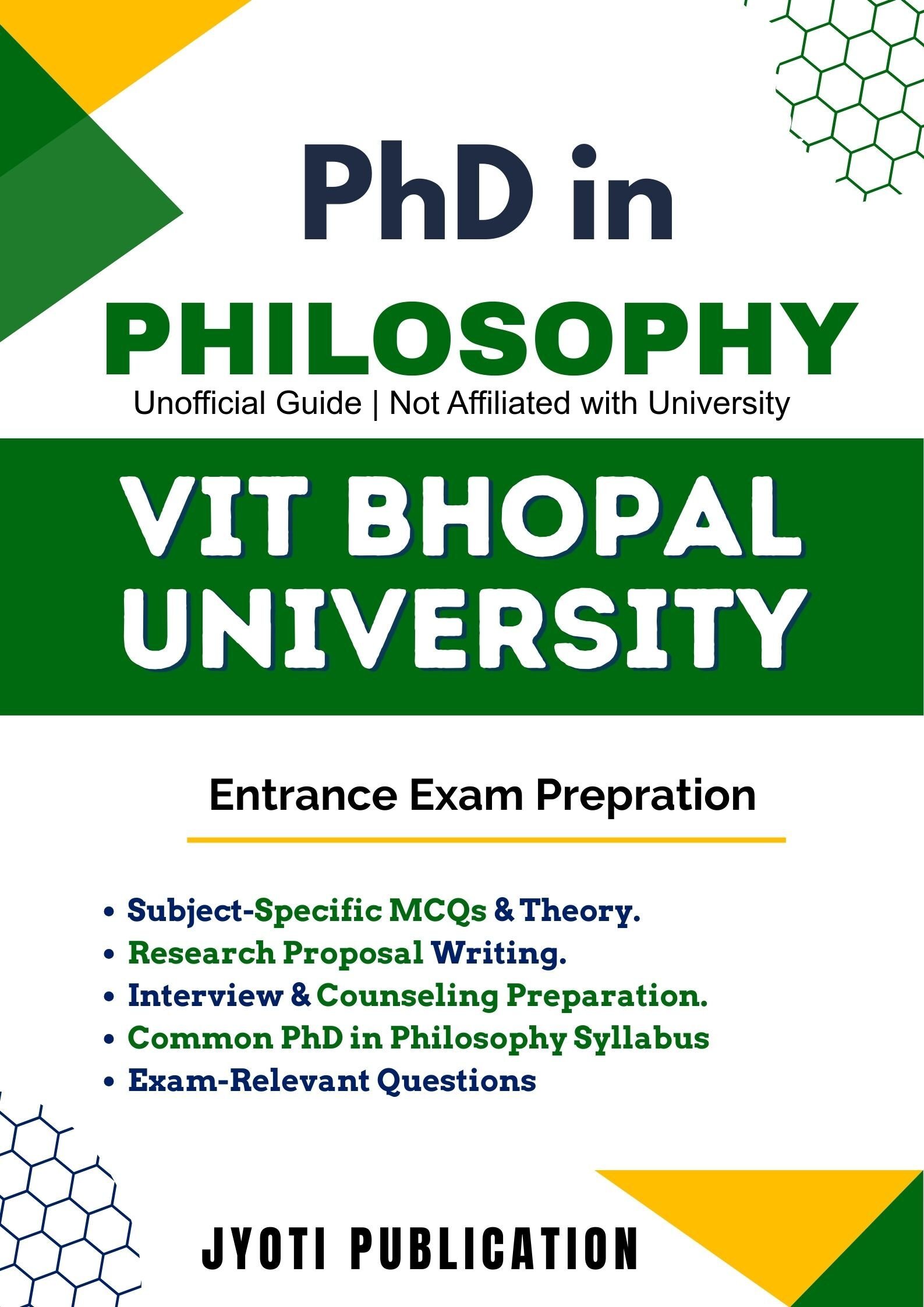 VIT Bhopal University PhD in Philosophy Entrance Exam