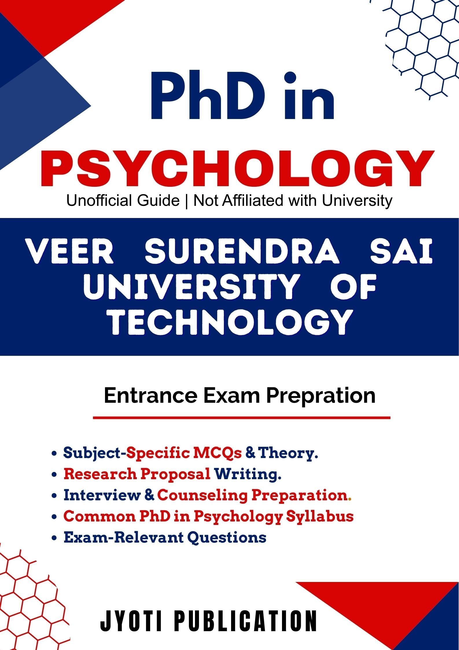 Veer Surendra Sai University of TechNology PhD in Psychology Entrance Exam