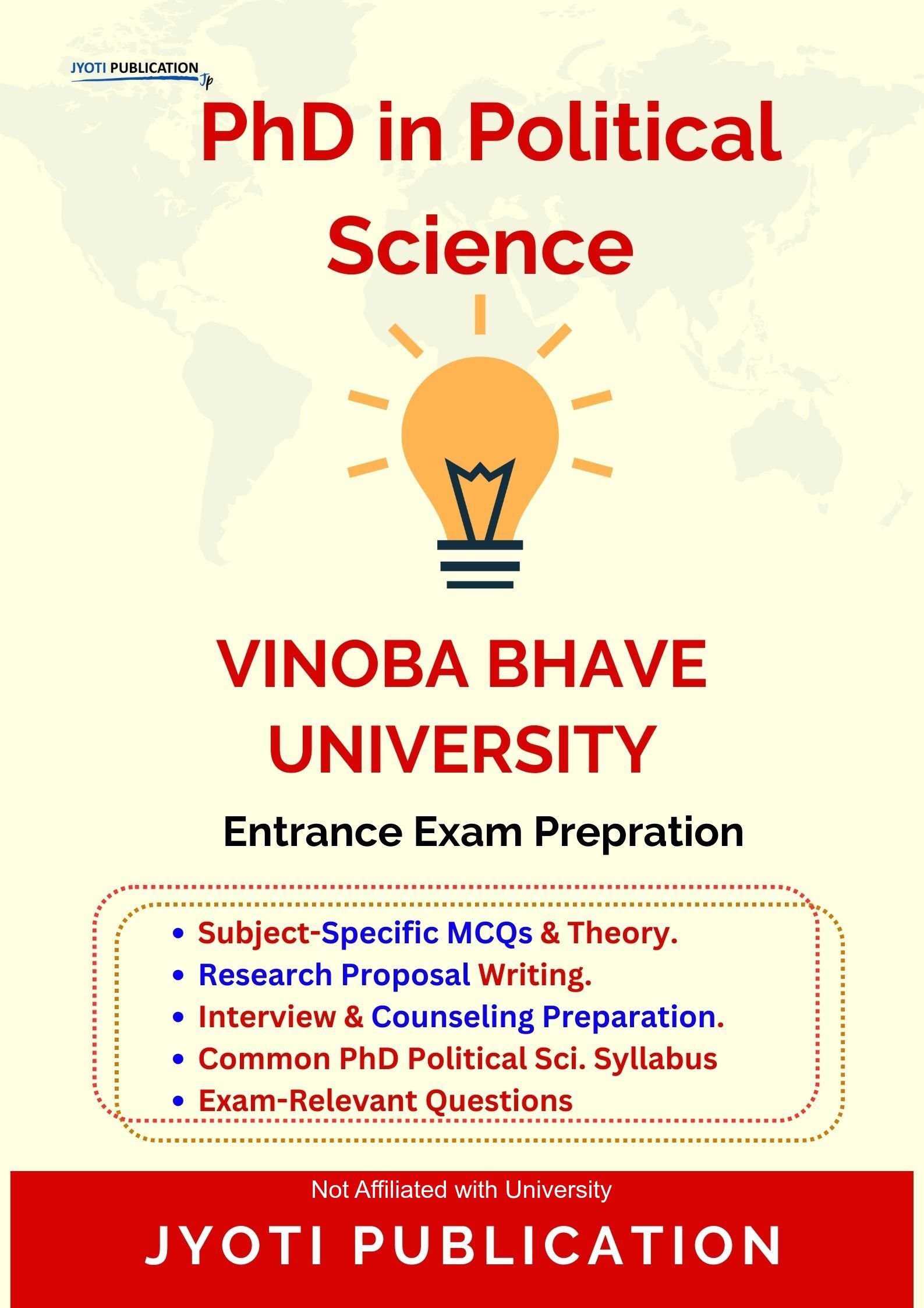 ViNoba Bhave University PhD in Political Science Entrance Exam PhD in Political Science Entrance Exam