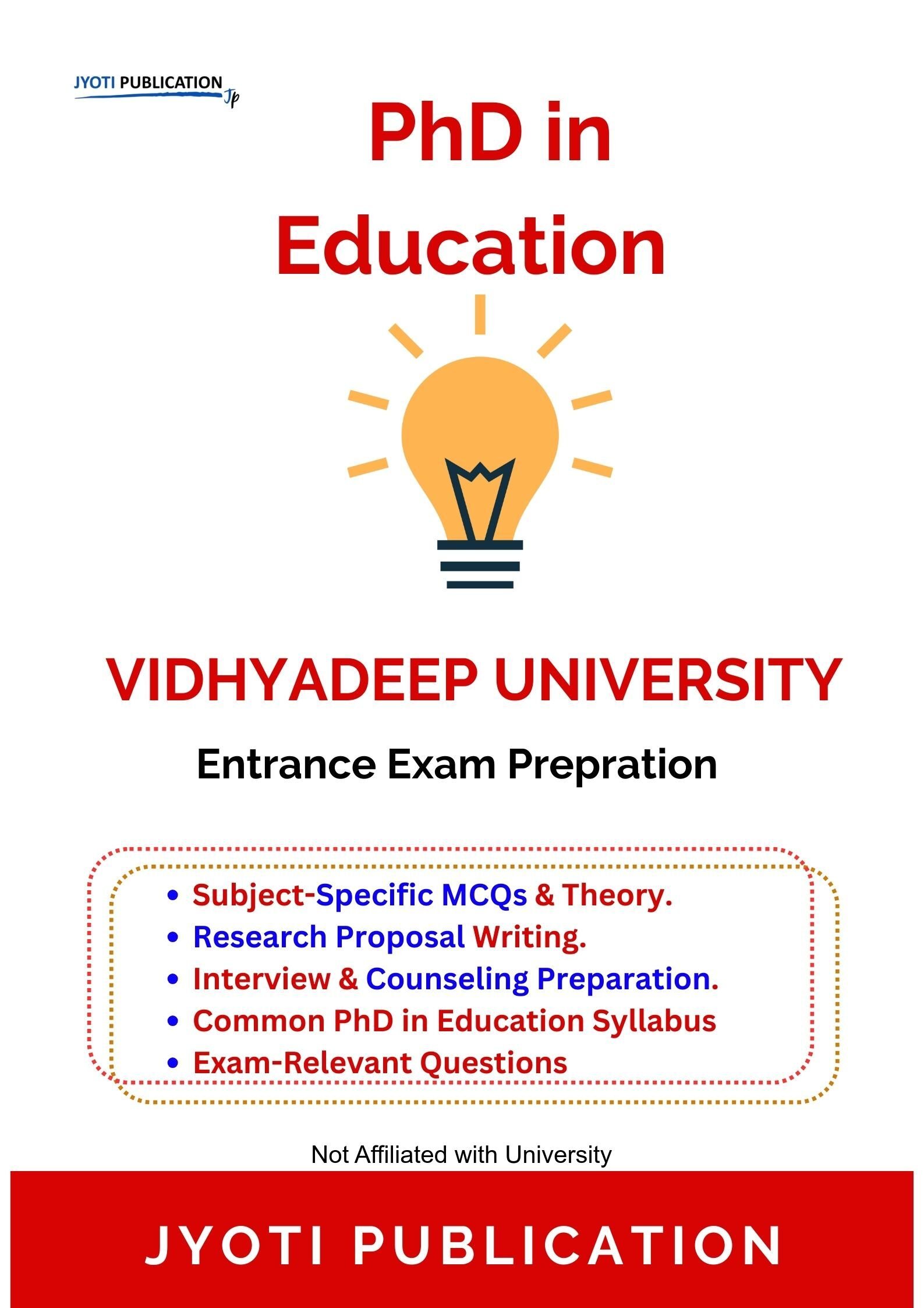 Vidhyadeep University PhD in Education Entrance Exam