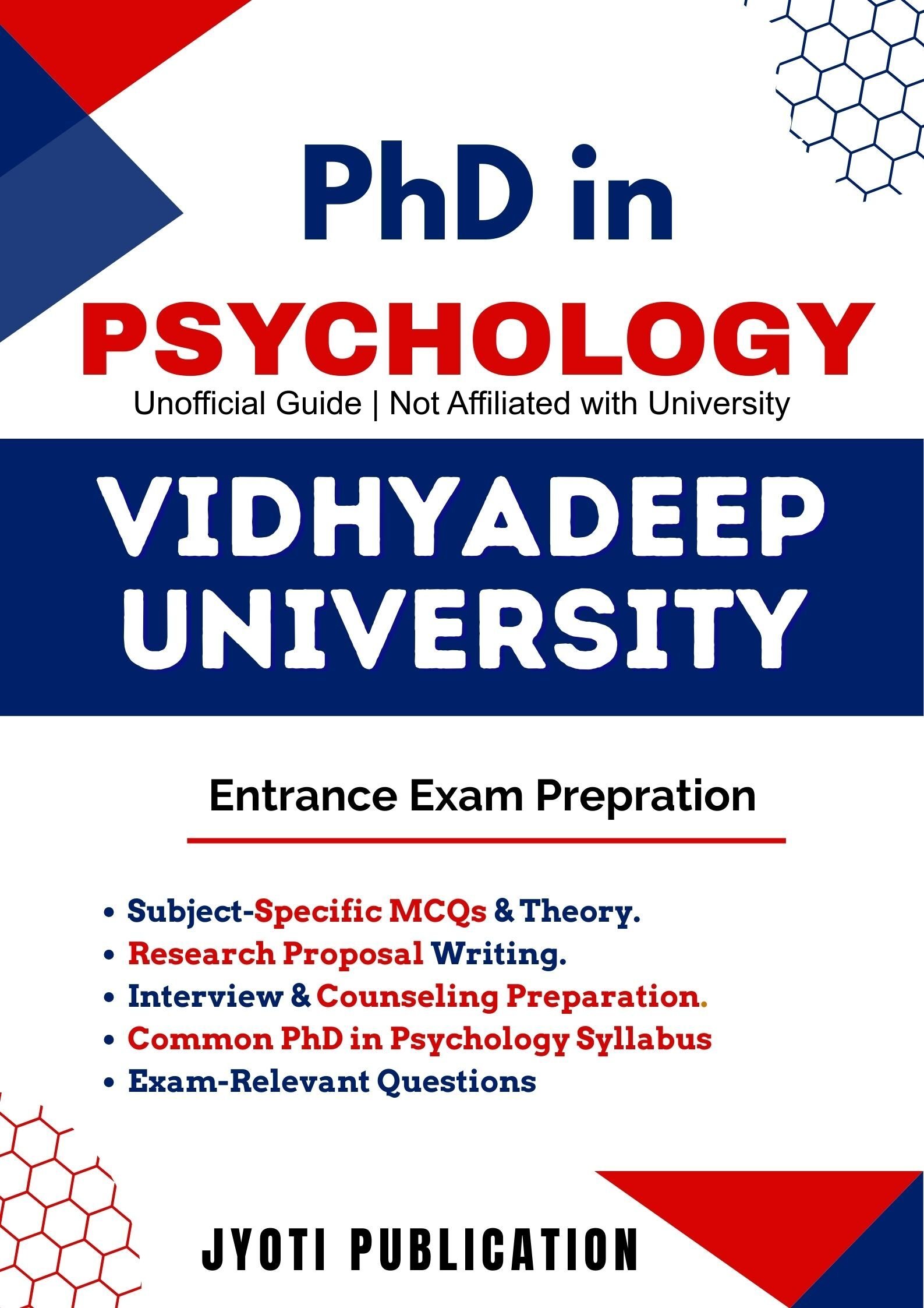 Vidhyadeep University PhD in Psychology Entrance Exam