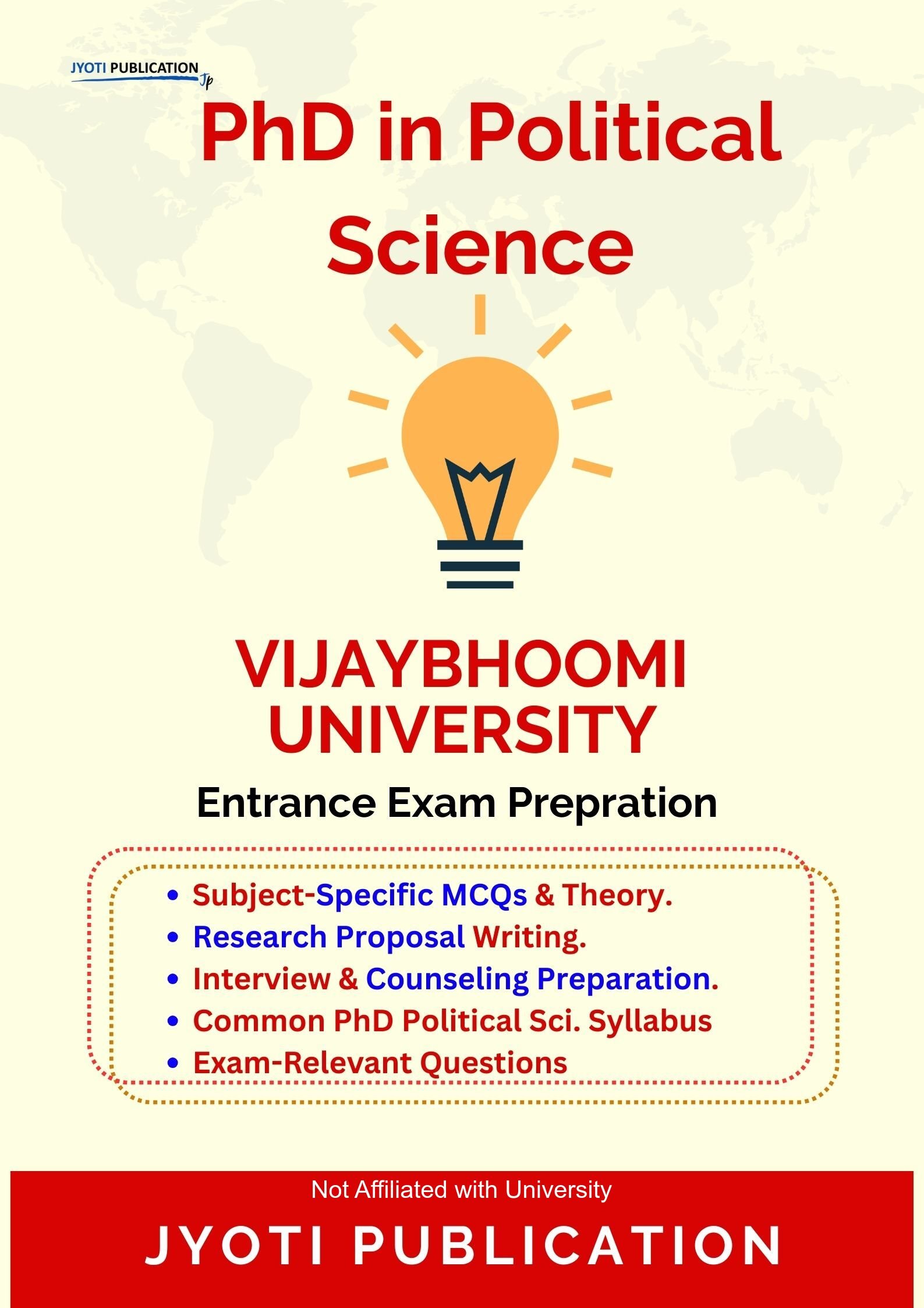 Vijaybhoomi University PhD in Political Science Entrance Exam PhD in Political Science Entrance Exam