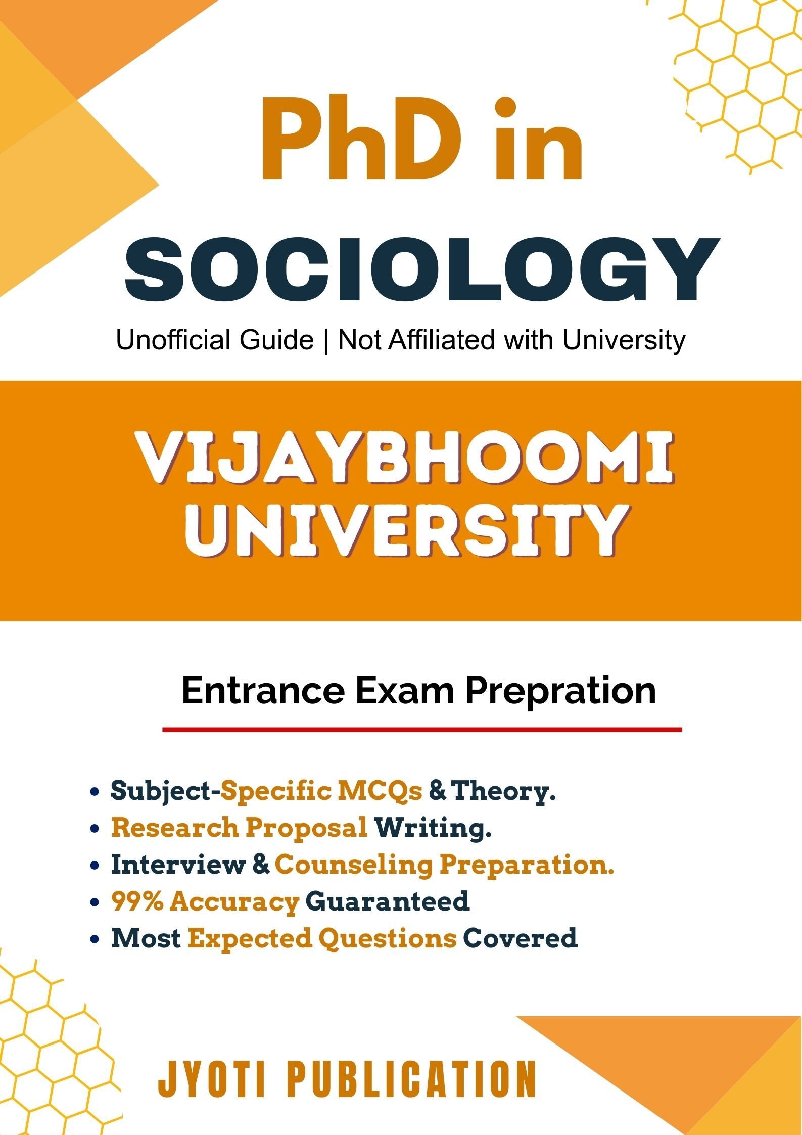 Vijaybhoomi University PhD in Sociology Entrance Exam