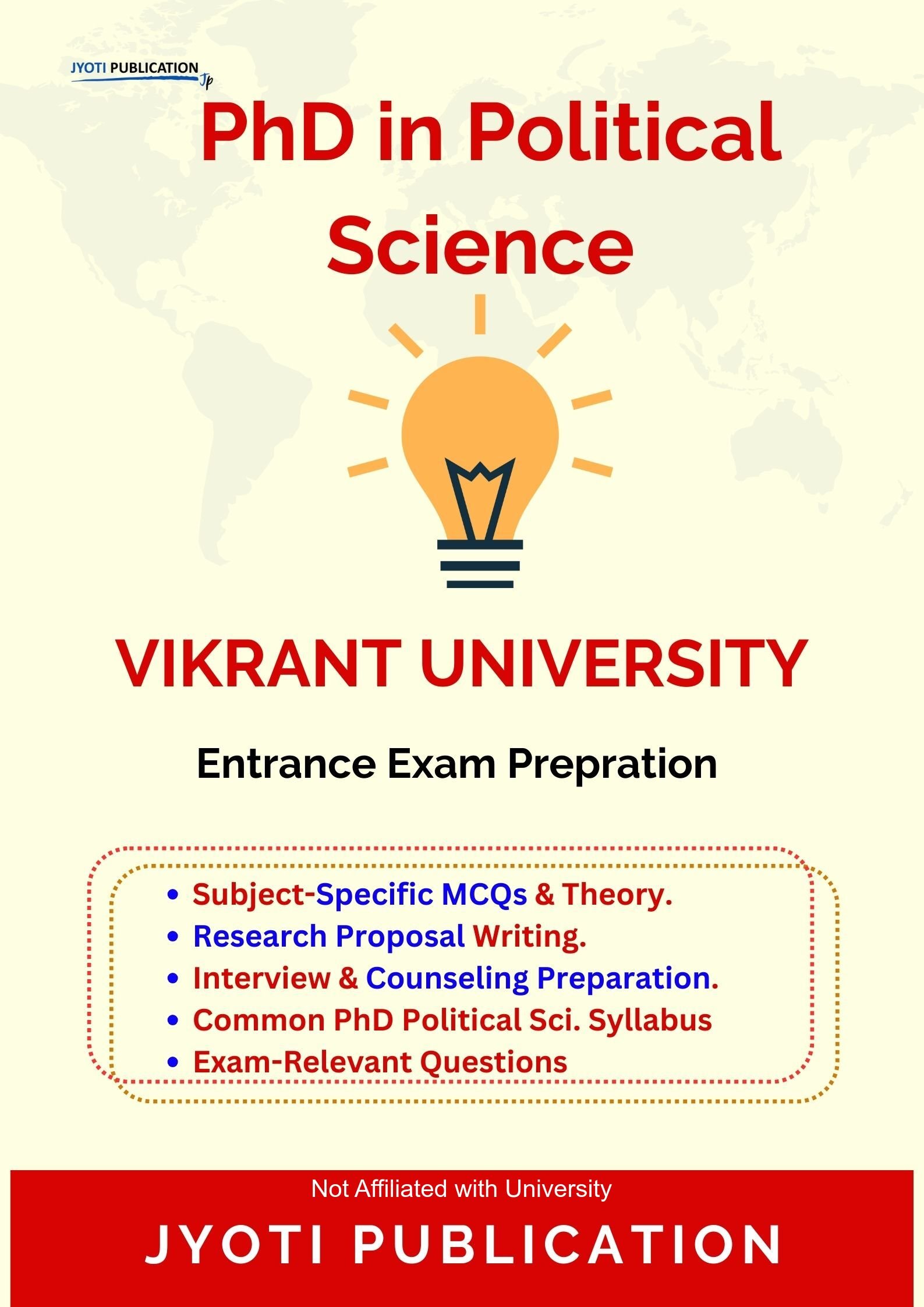 Vikrant University PhD in Political Science Entrance Exam PhD in Political Science Entrance Exam