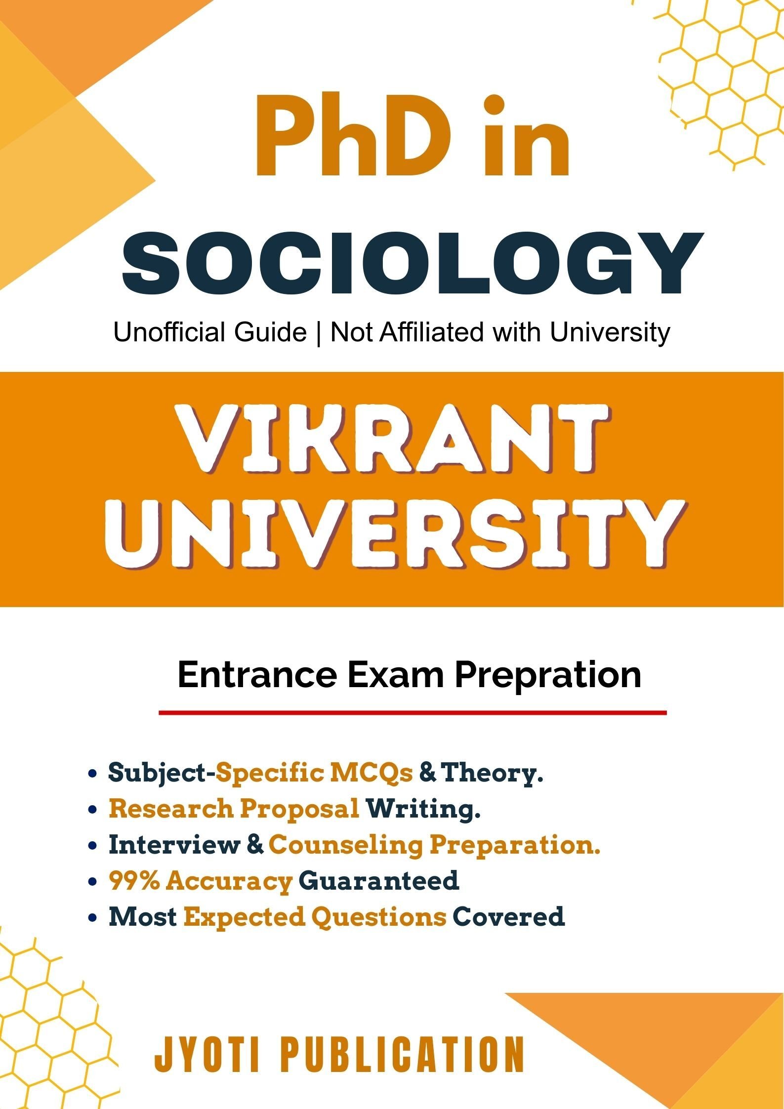 Vikrant University PhD in Sociology Entrance Exam