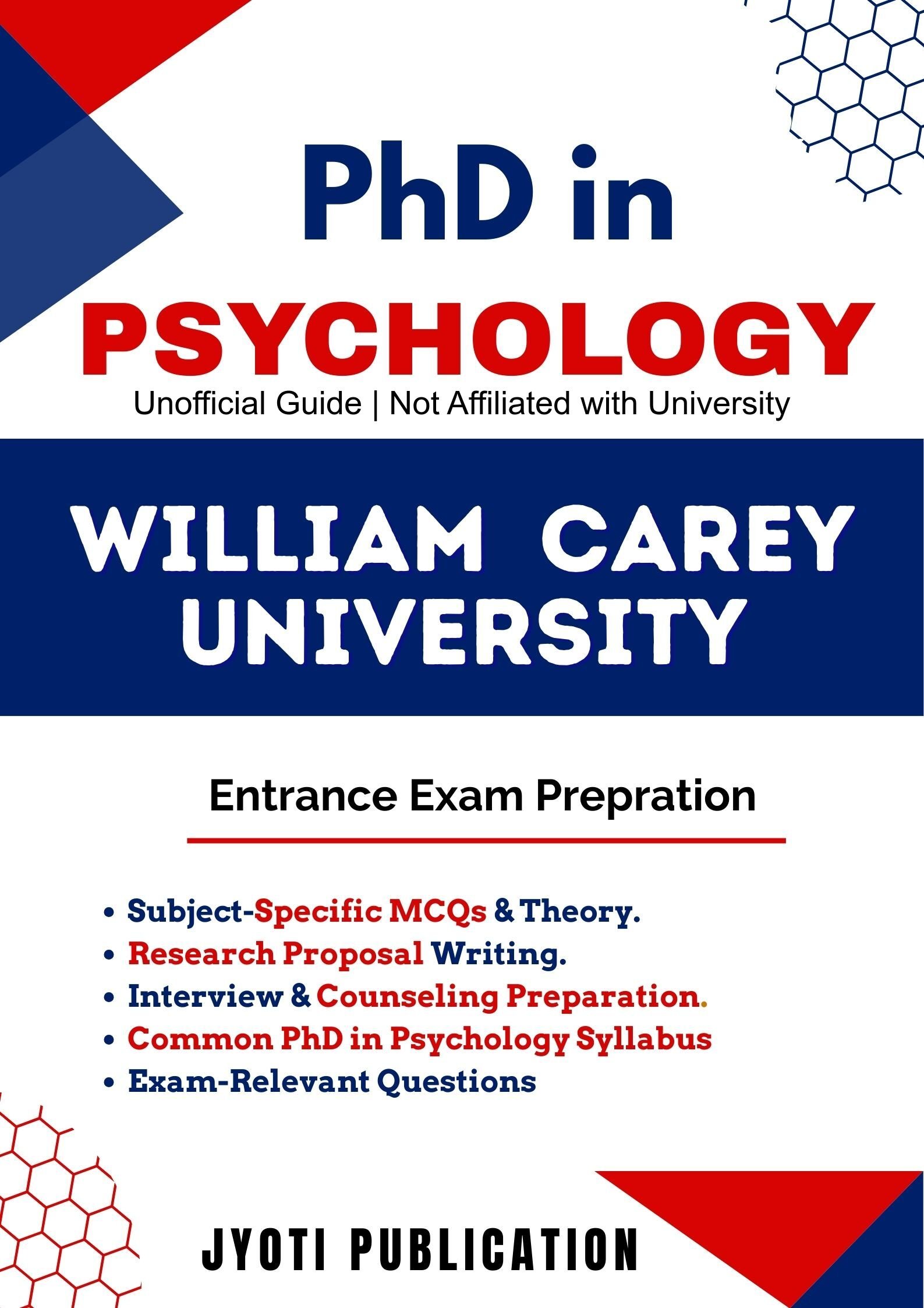 William Carey University PhD in Psychology Entrance Exam